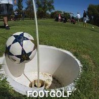 Ball Going into The Cup At Footgolf