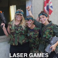 Hen Party Playing Laser Games