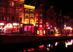 Amsterdam Night Red Light  District