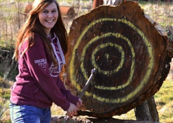  A Lady Axe Throwing