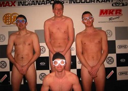 Bratislava Stag party Naked Champions podium