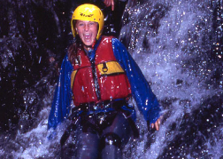 Canyoning in North Wales from a stag party