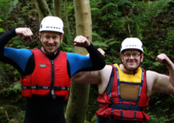 Stag Party messing around whilst Canyoning