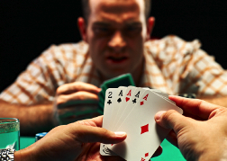 Casino playing poker