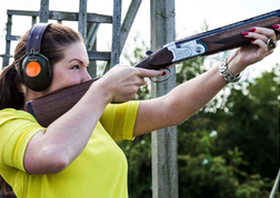 Lady from hen party Clay Pigeon Shooting 