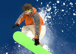 Snowboarder Catching Air