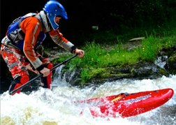 SUPing on a white water North Wales