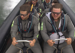 stag party on a doing the Velocity Rib ride