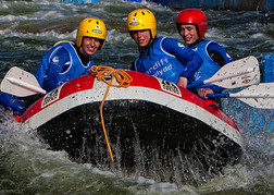 stag party group White Water Rafting in Cardiff