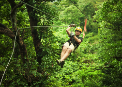 Man on Zipwire