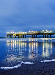 Bournemouth Sea and Pier Evening