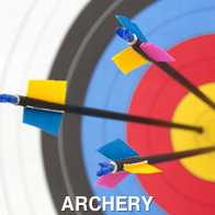 Archery Target with Arrows