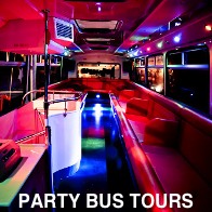 Inside party bus