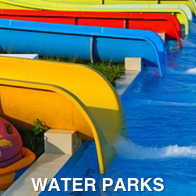 Slides at a waterpark