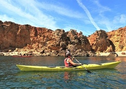kayak in sea