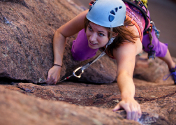 Lady From A Hen Party Climbing