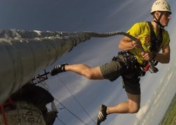 Man Jumping Off a Tower