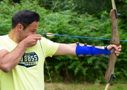 Man From A Stag Party Playing Archery
