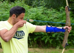 Man From A Stag Party Playing Archery