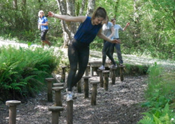  Lady From A Hen Party taking part in an Assault Course Torquay