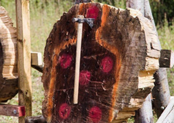 Axe Throwing in A Man Shaped Target