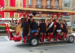 Beer Bike with a hen party on it