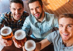 Lads with Beers from a stag party