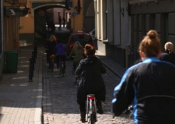 hen party riding bikes