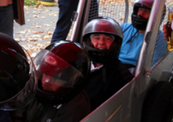 stag party taking part in Bob Sleighing Riga