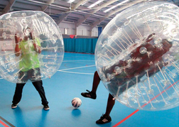 stag party playing Bubble Football 