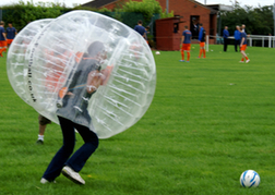stag party playing Bubble Football