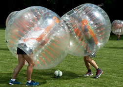 stag party playing Bubble Football