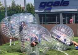 stag group playing Bubble Football at Goals
