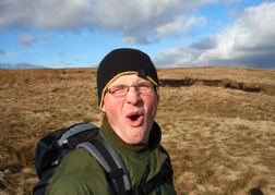 A Man on a Bushcraft stag do activity