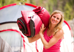 Lady With A Sleeping Bag