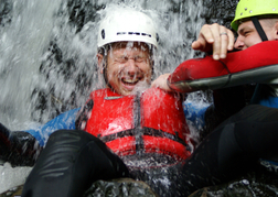 man from a stag party Canyoning Men Getting Wet