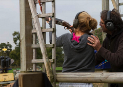 Lady Clay Pigeon Shooting 