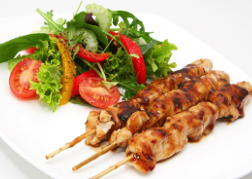 Thai food satay chicken