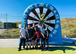Stag group with foot darts giant board