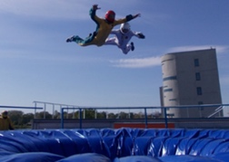 Stag Party in Riga taking part in the free fall simulator