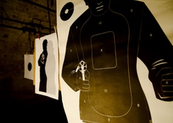 Handgun target in Prague