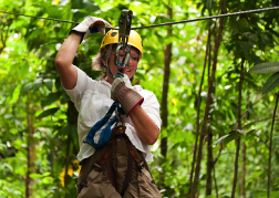 Woman Zipwiring