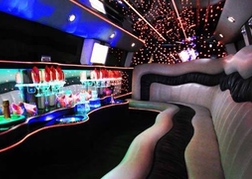 Inside of Hummer Limo in Budapest