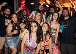 Group on a public guided bar tour