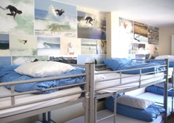 Bunk beds at St Christophers Hostel Newquay