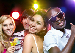 Group in a nightclub