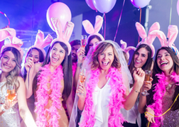 Hen Party Group Wearing Pink