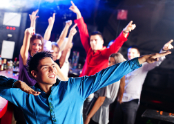 Group in a nightclub