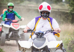 Quad Biking With Stag Group in Fancy Dress