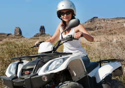 Lady on a Quad Biking 